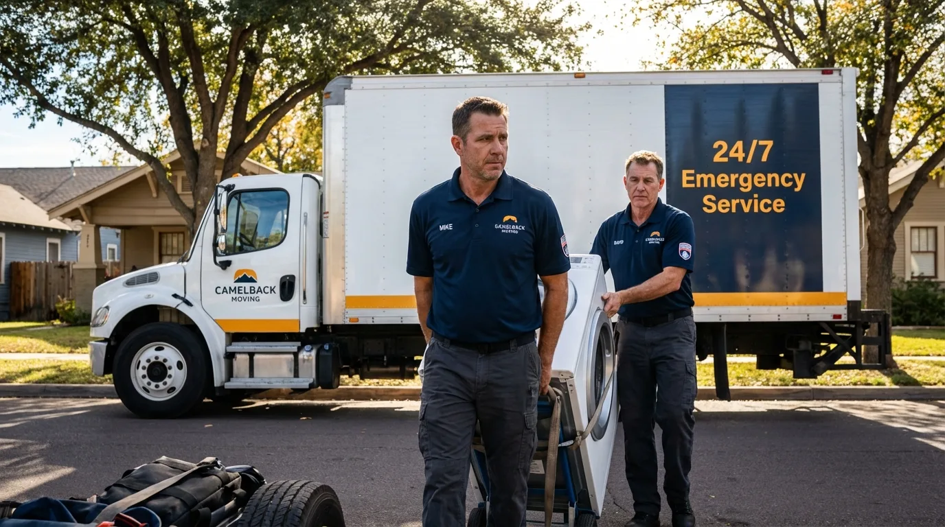 CamelBack Moving crew loading furniture in Sweeny, TX