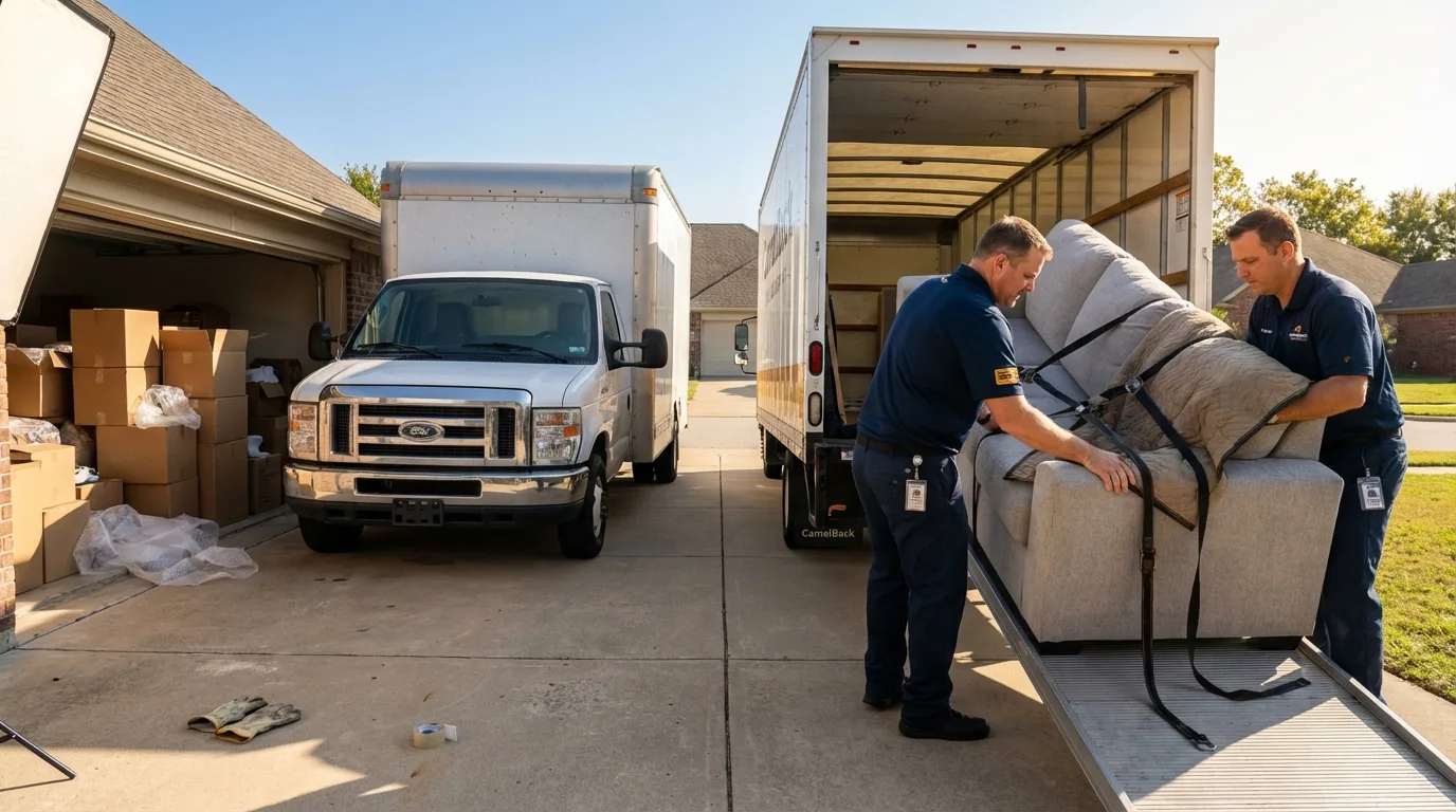 DIY truck vs professional crew comparison in Sweeny
